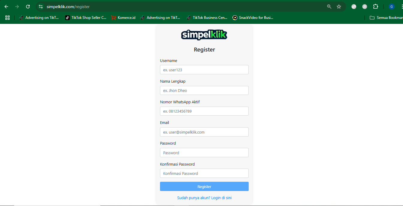 Formulir Pendaftaran